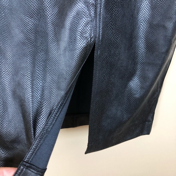 Bar Iii Womens Becca Tilley X Faux Leather Belted Slit Skirt Black Size X Small main image 1